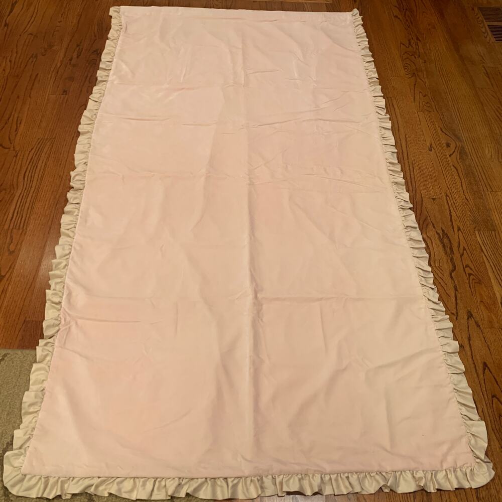 RH Baby & Child Washed Velvet Ruffle Drapery TWO Panels (2) | Pink | 50"W x 94 L - Picture 3 of 11